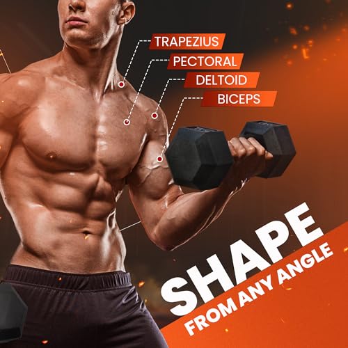 Chrome Hex Dumbbells 5-50 LBS Single a7