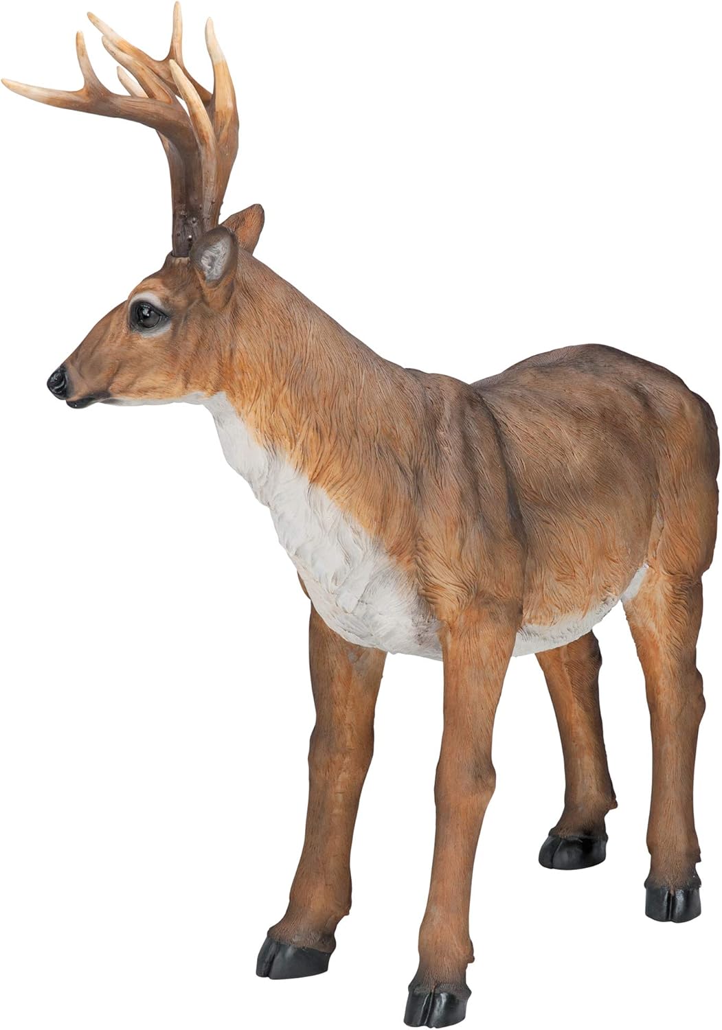 Deer Buck Garden Statue 28in Handcast Polyresin Brown k7