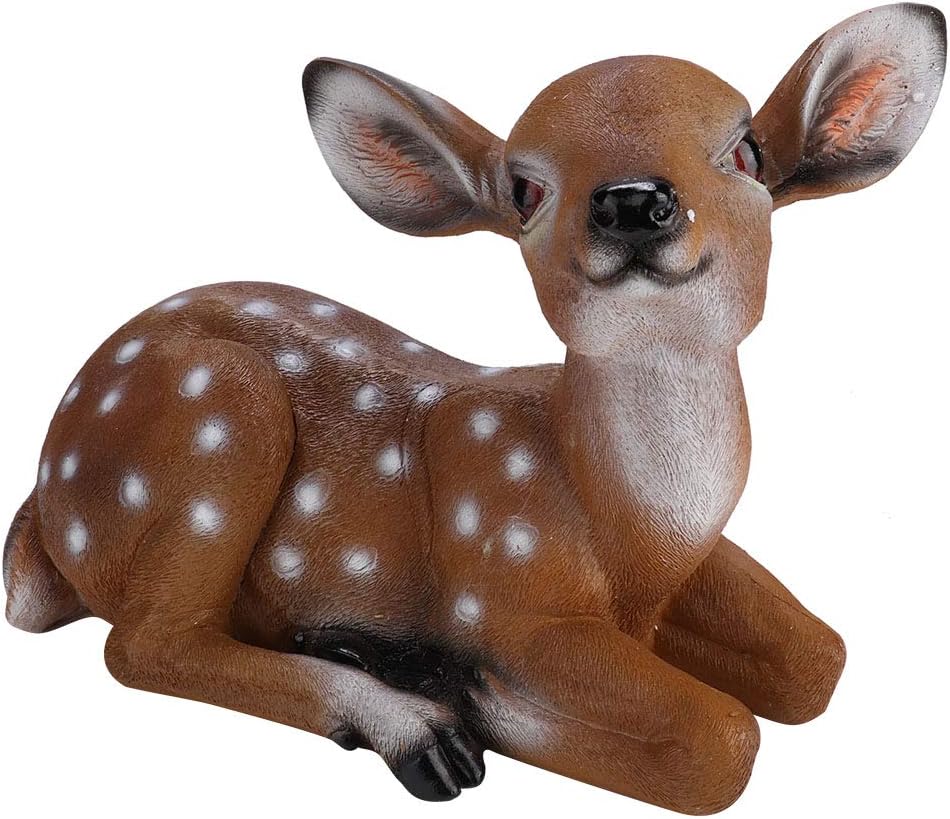 Deer Figurine Garden Statue Patio Decor a7