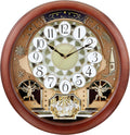 Bulova Dancing Tune Strike & Chime Wall Clock, Brown Cherry