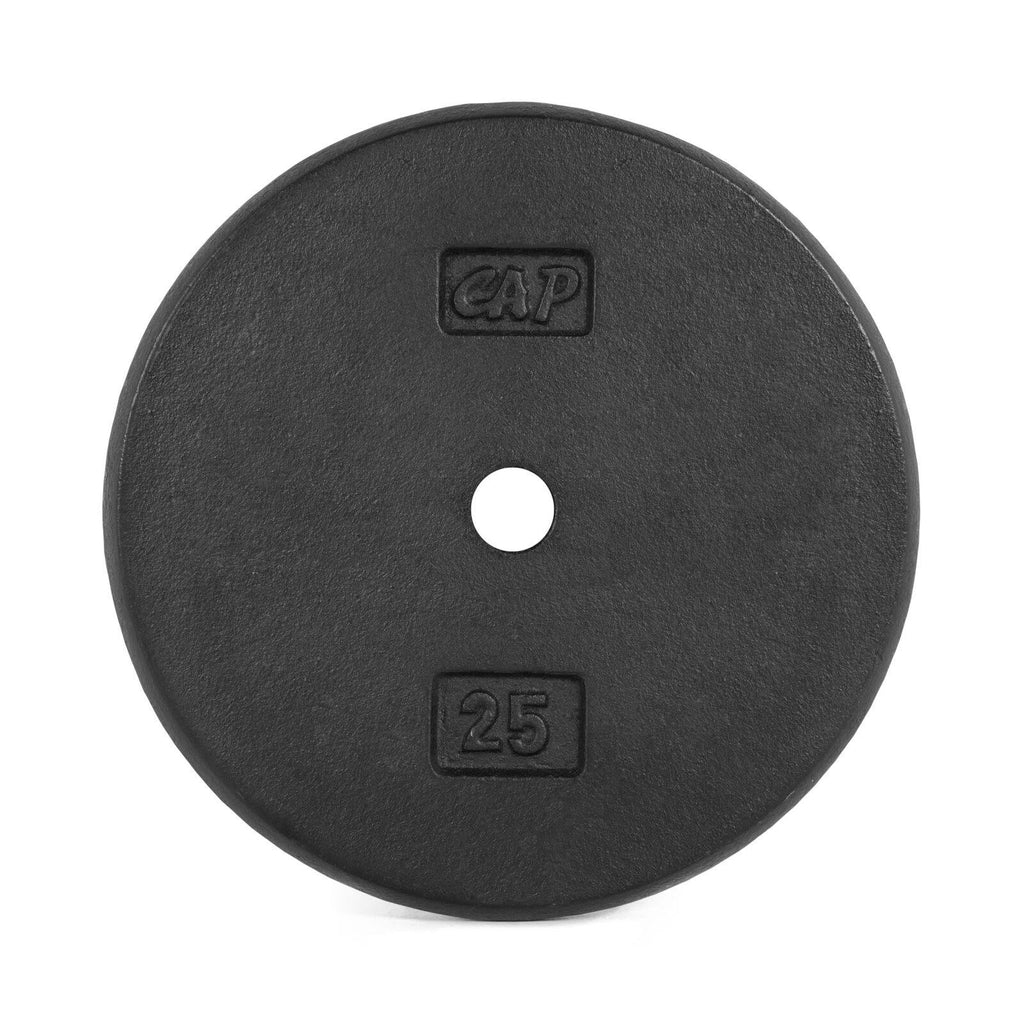 Cap Barbell Standard Free Weight PLATE, 1-Inch, 25-Pound, Black