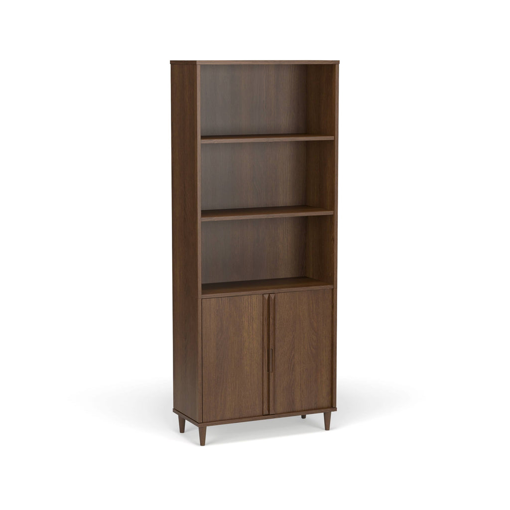 Office Library Bookcase Weathered White k7p