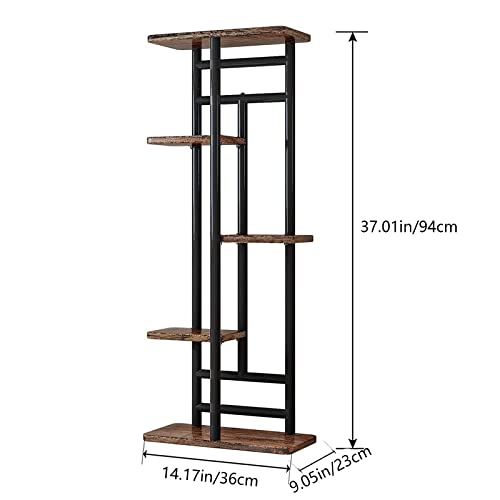 Plant Stand 5 Tier Indoor Flower Rack Black a7