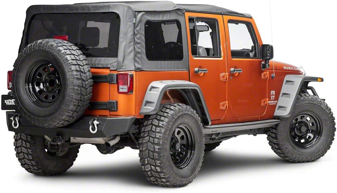 Rock Sliders with LED Lights Textured Black A7