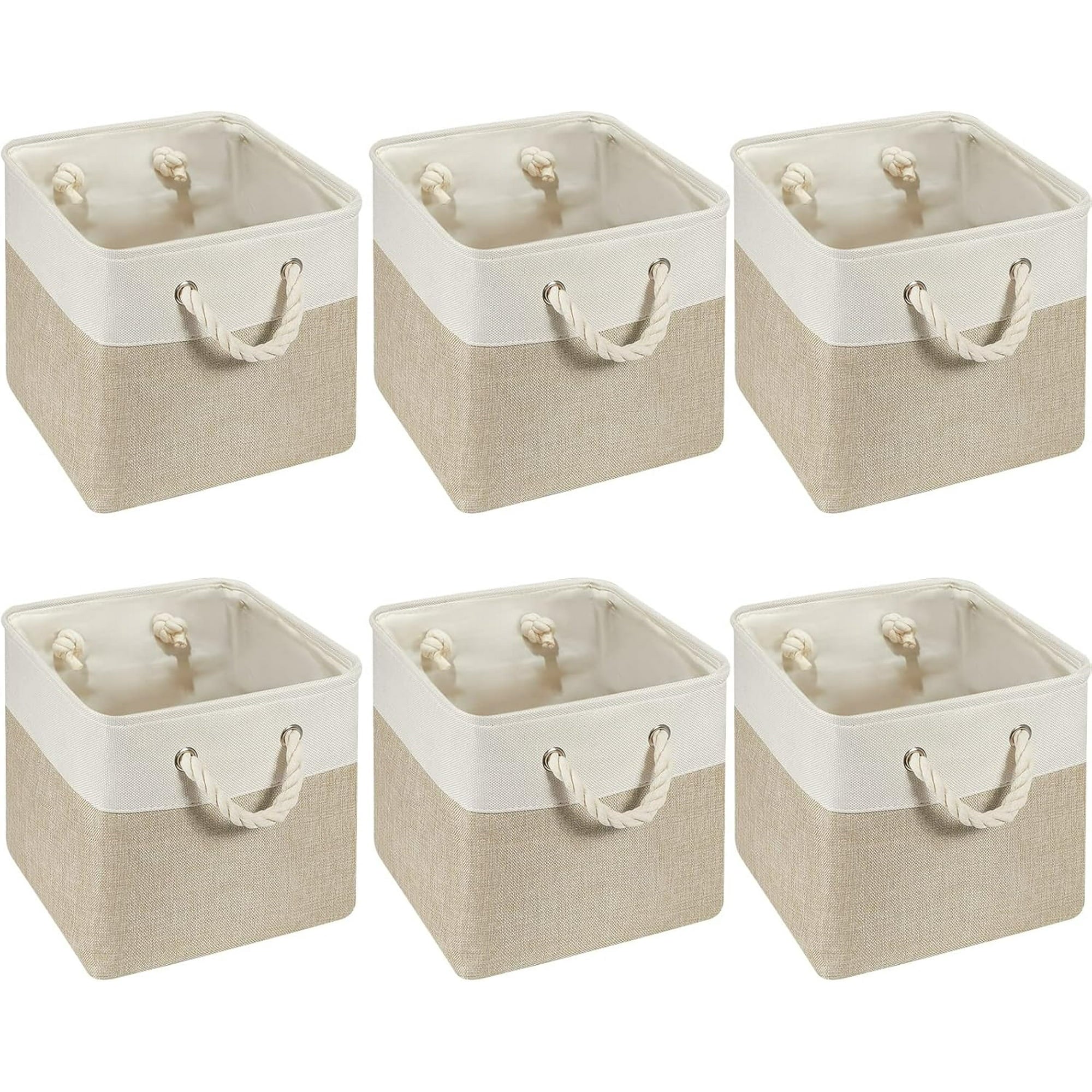 11x11 Inch Fabric Cube Storage Bins Foldable with Handles 7k