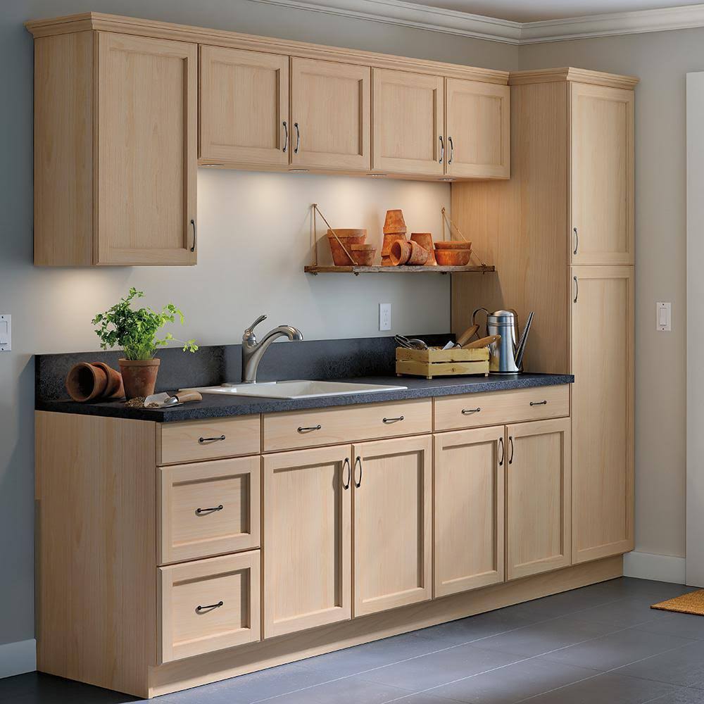 Base Cabinet with Drawer 30x34.5x24 in Unfinished Beech k7