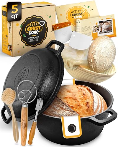Cast Iron Dutch Oven for Bread Baking with Lid 3.2QT k7