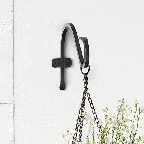 Hanging Plant Bracket 4 Pack 12 Inch Wrought Iron Outdoor Hook a7