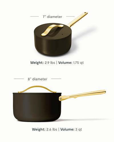 Ceramic Sauce Pan with Lid 3 qt A7