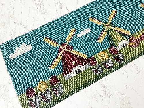 Beaded Table Runner 13x36 Multicolour H7q