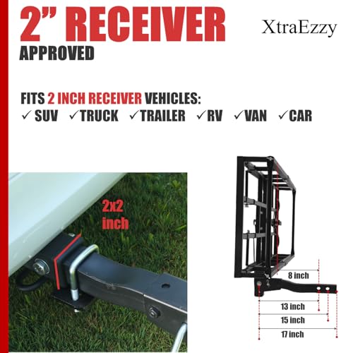 Bike Rack for 2 Ebikes, Heavy-Duty, 2" Receiver A7k