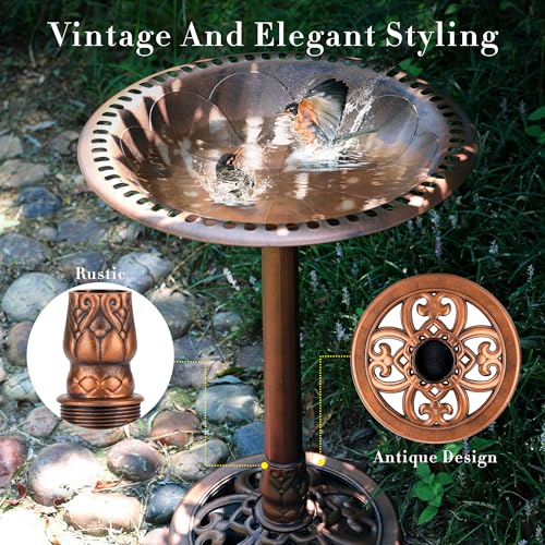 Gold Solar Bird Bath Fountain 7k