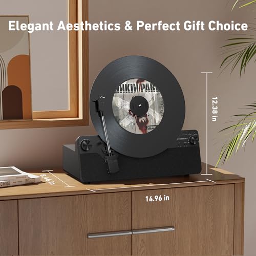 Vertical Automatic Bluetooth Turntable with Speakers A7
