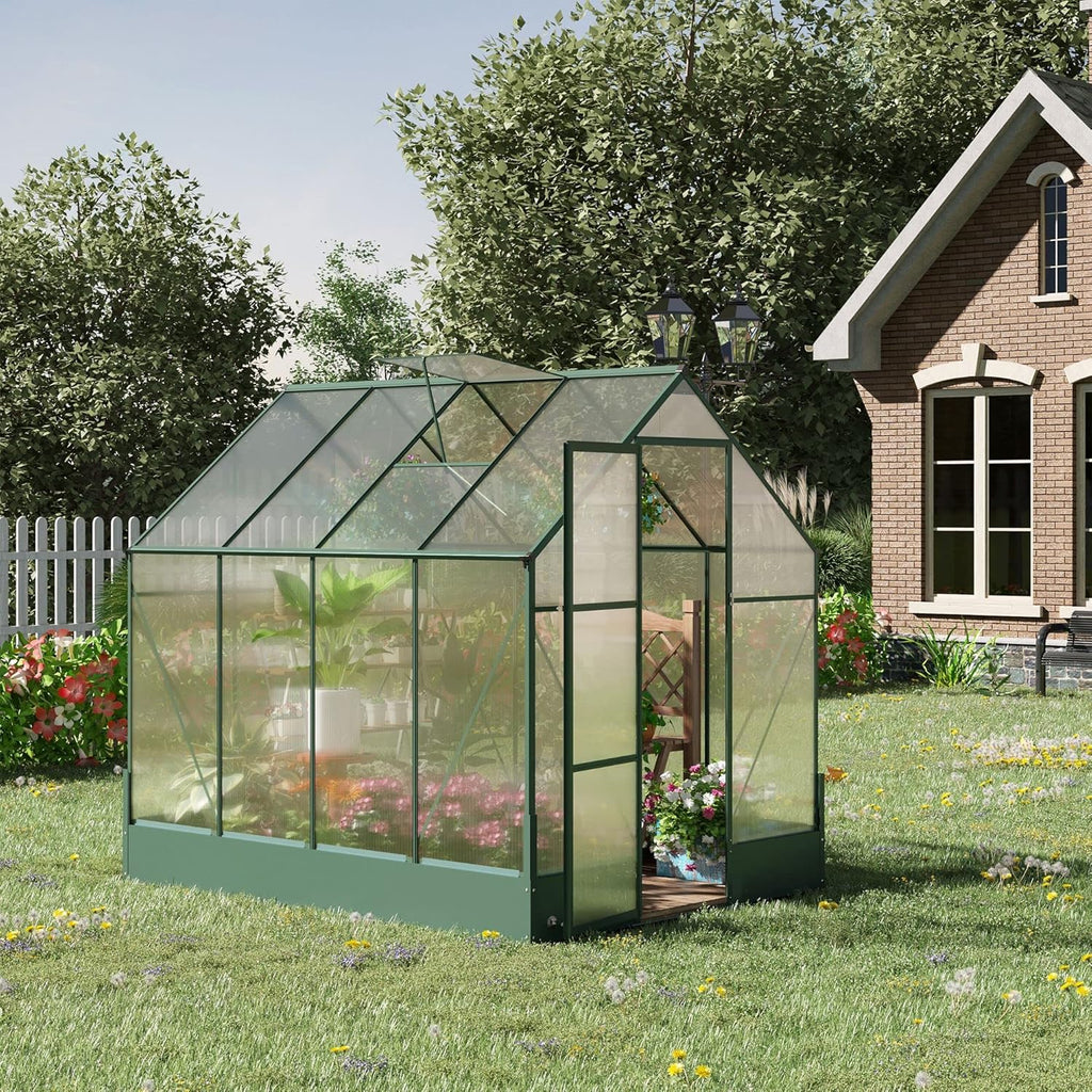 Polycarbonate Walk-in Greenhouse 6x8x7 A9