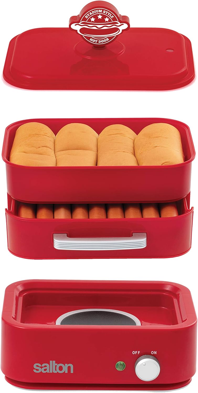 Hot Dog Steamer Transparent Red k7