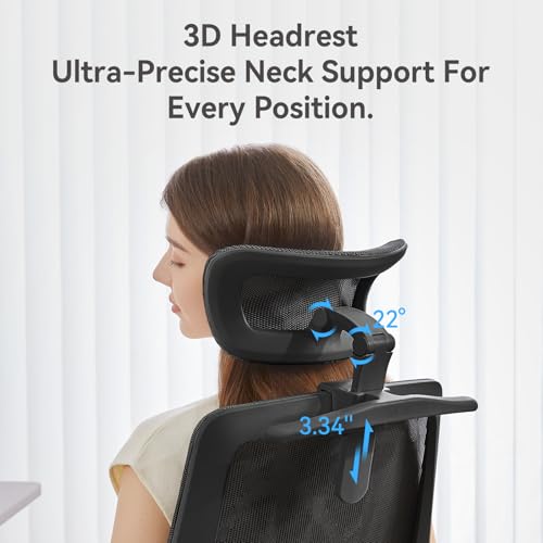 Ergonomic Office Chair with Flip-up Armrests and Lumbar Support K7