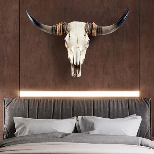 Cow Skull Wall Decor Black 7k