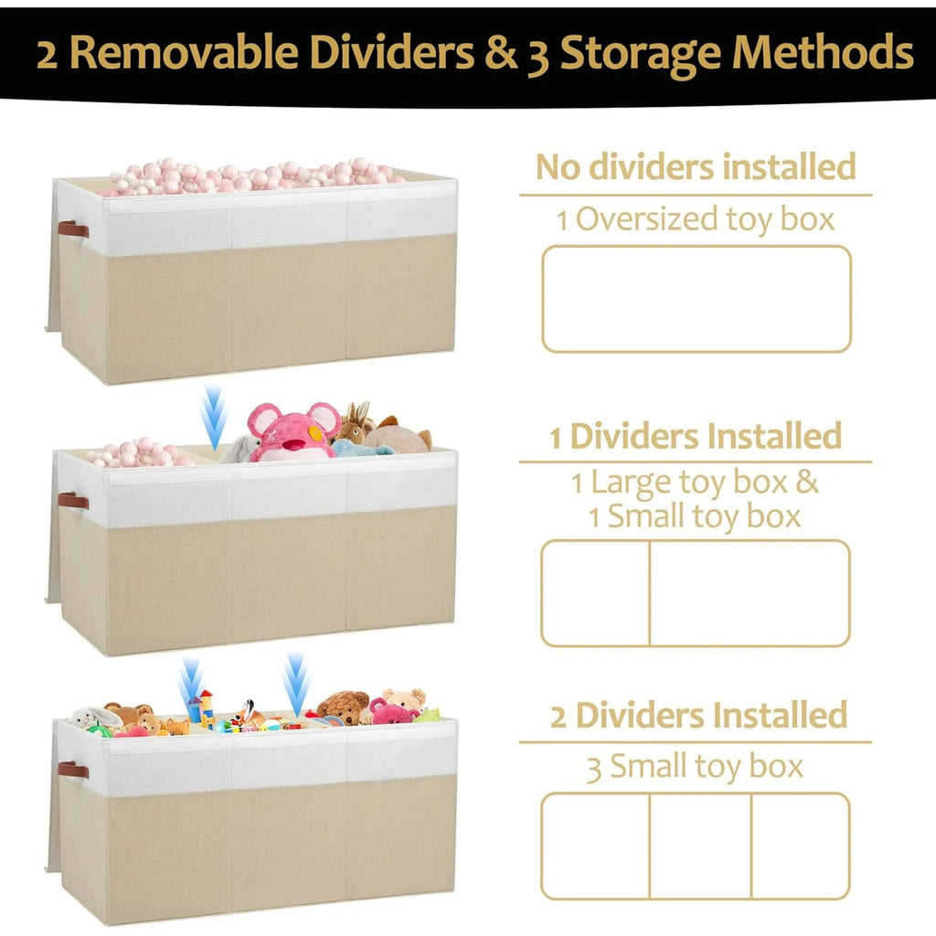 Extra Large Toy Storage Box with Lid and Dividers a7