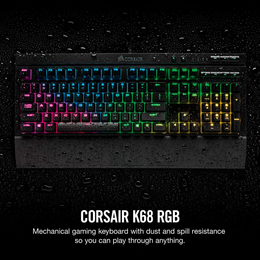 Mechanical Gaming Keyboard RGB Backlit Cherry MX Red Switch Black k7