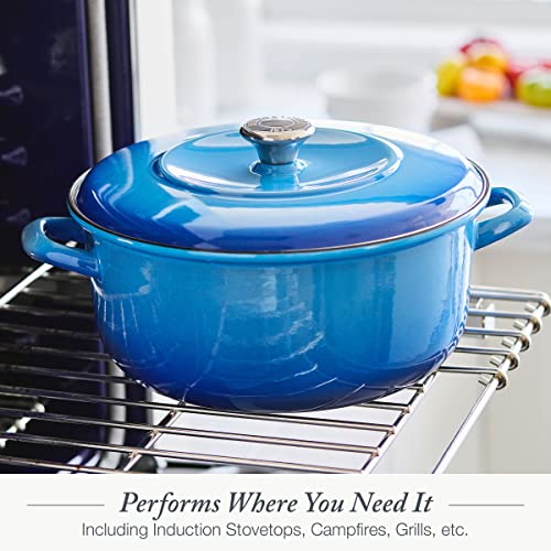 Enameled Iron Dutch Oven Pot with Lid 5.3QT f7