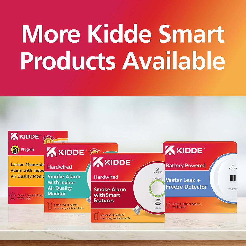 Smoke Detector with Air Quality Monitor, WiFi, 2 Pack k7