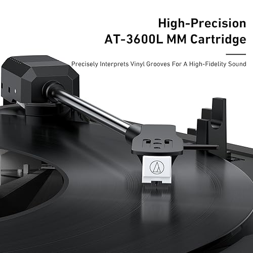 Vertical Automatic Bluetooth Turntable with Speakers A7