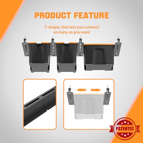Overhead Garage Storage Rack for Bins, Adjustable Width, 4 Pack A7