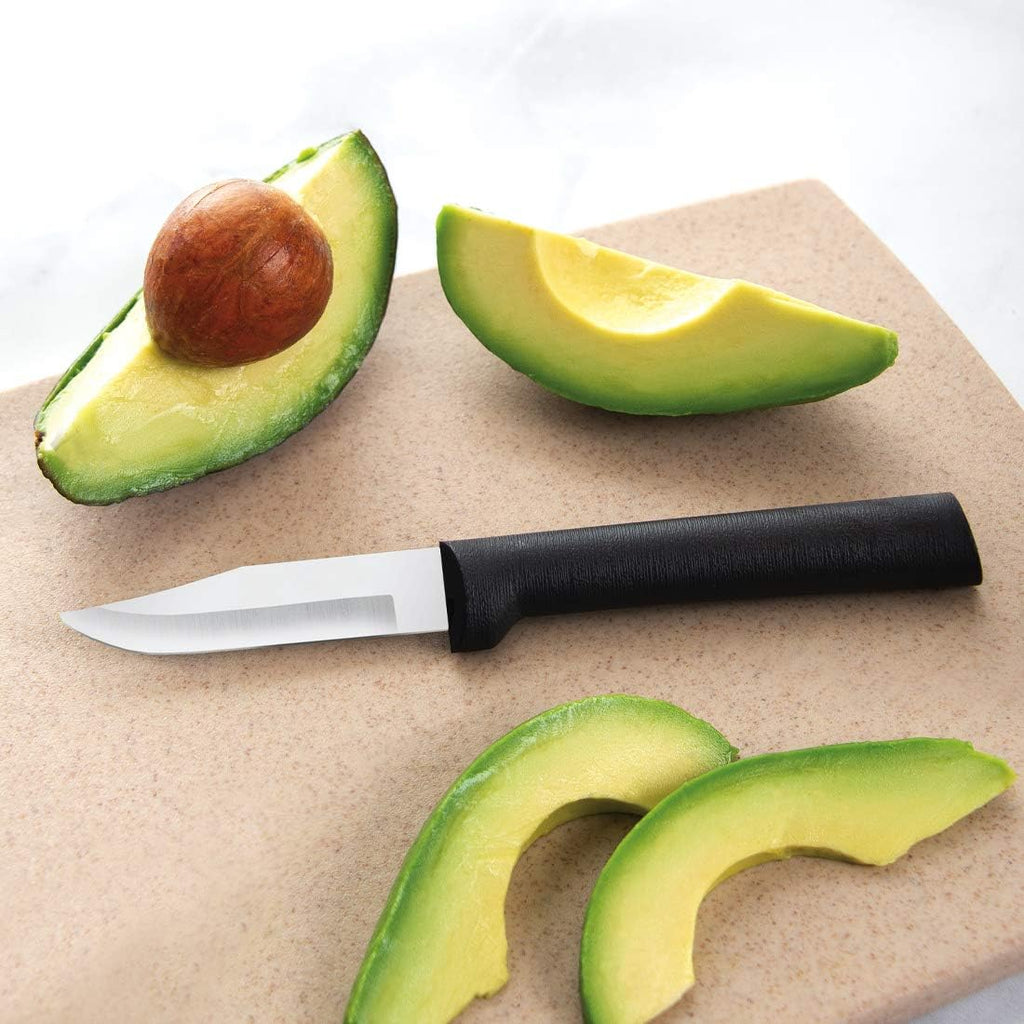 Paring Knife Set 3-Piece Stainless Steel Black Handle 2.5-3.25in a7