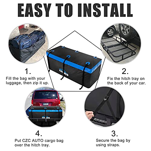 Hitch Cargo Carrier Bag 20 cu ft Waterproof for SUV Truck Van a7