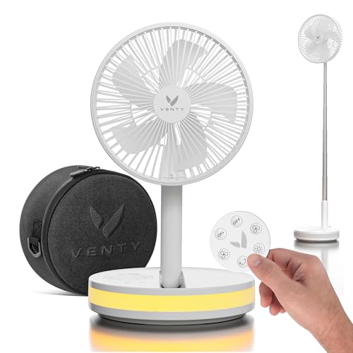 Portable Wireless Fan with 4 Speeds and Remote Control k7p