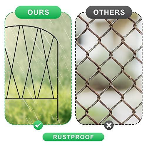 Decorative Garden Fence 10.3 ft x 15.9 in Rustproof Border k7