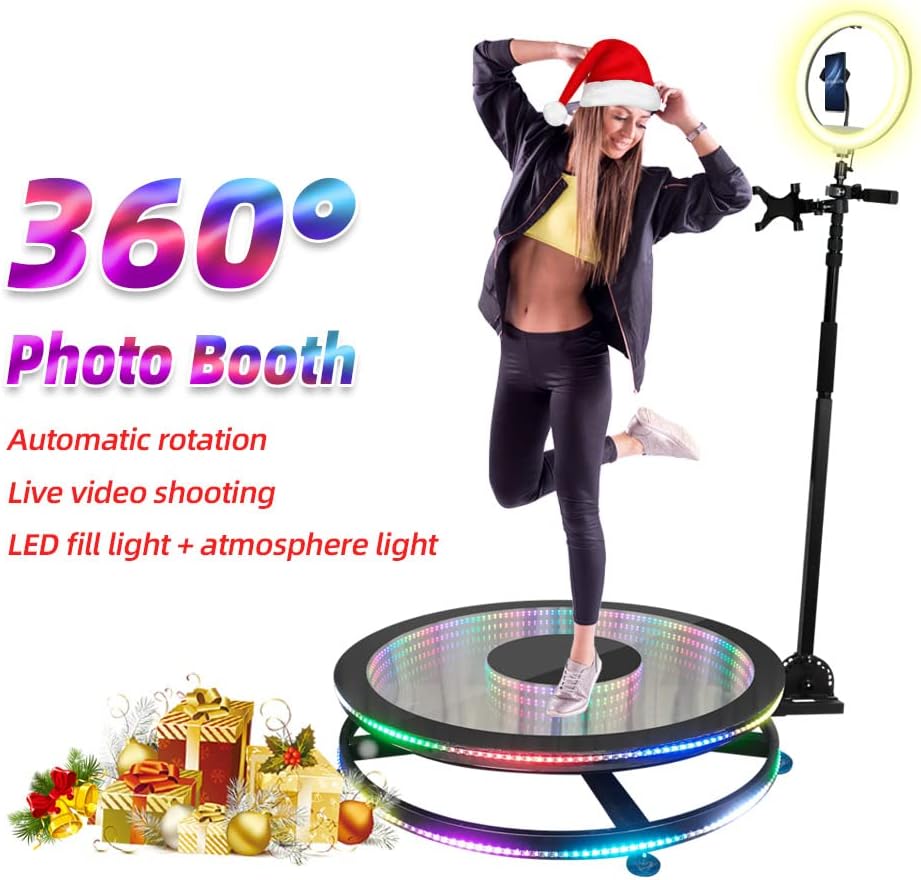 360 Photo Booth Machine for Parties Slow Motion Spin 7k