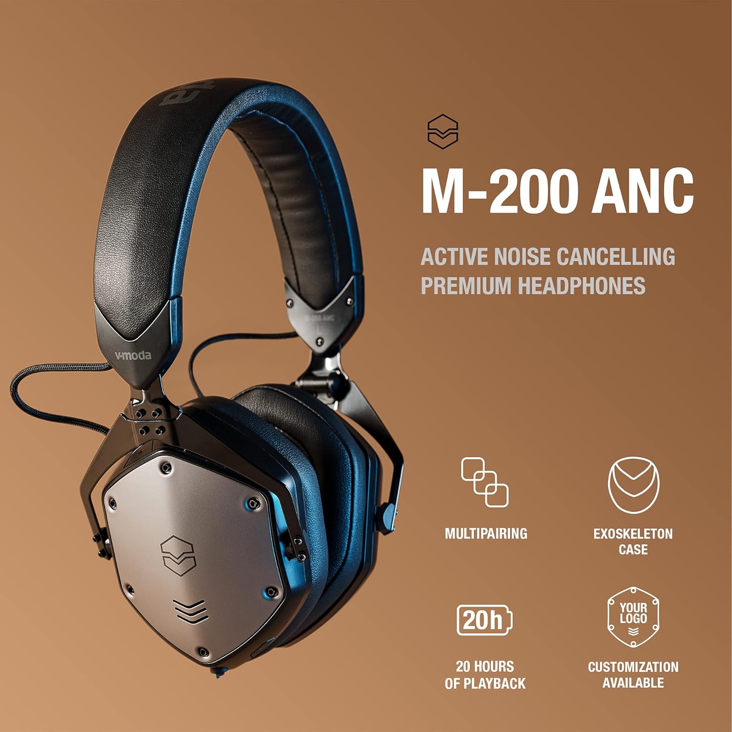 Wireless Noise Cancelling Over-Ear Headphones with Mic 7k