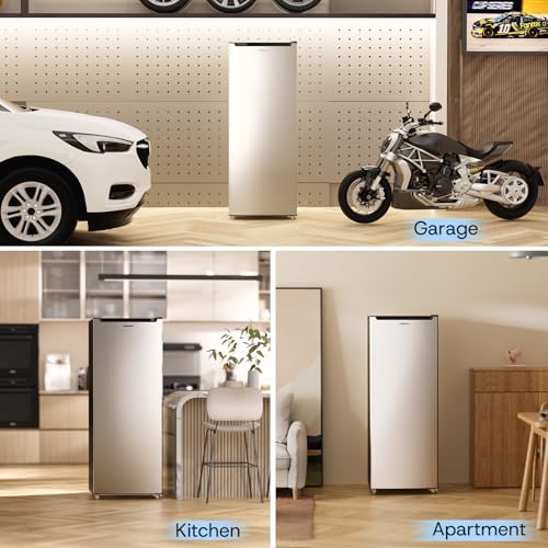 Upright Freezer Convertible Refrigerator, 5 Adjustable Shelves, Garage Ready A7