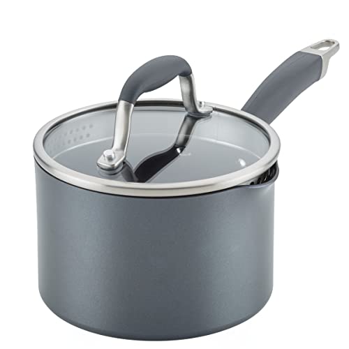 Hard-Anodized Nonstick Skillet 2-Piece Set with Saucepan k7m