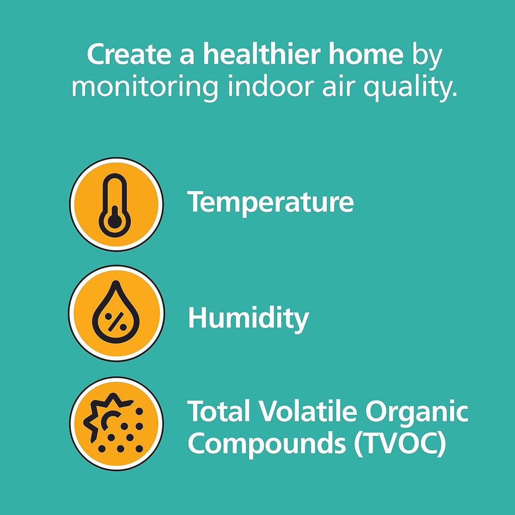 Smoke Detector with Air Quality Monitor, WiFi, 2 Pack k7