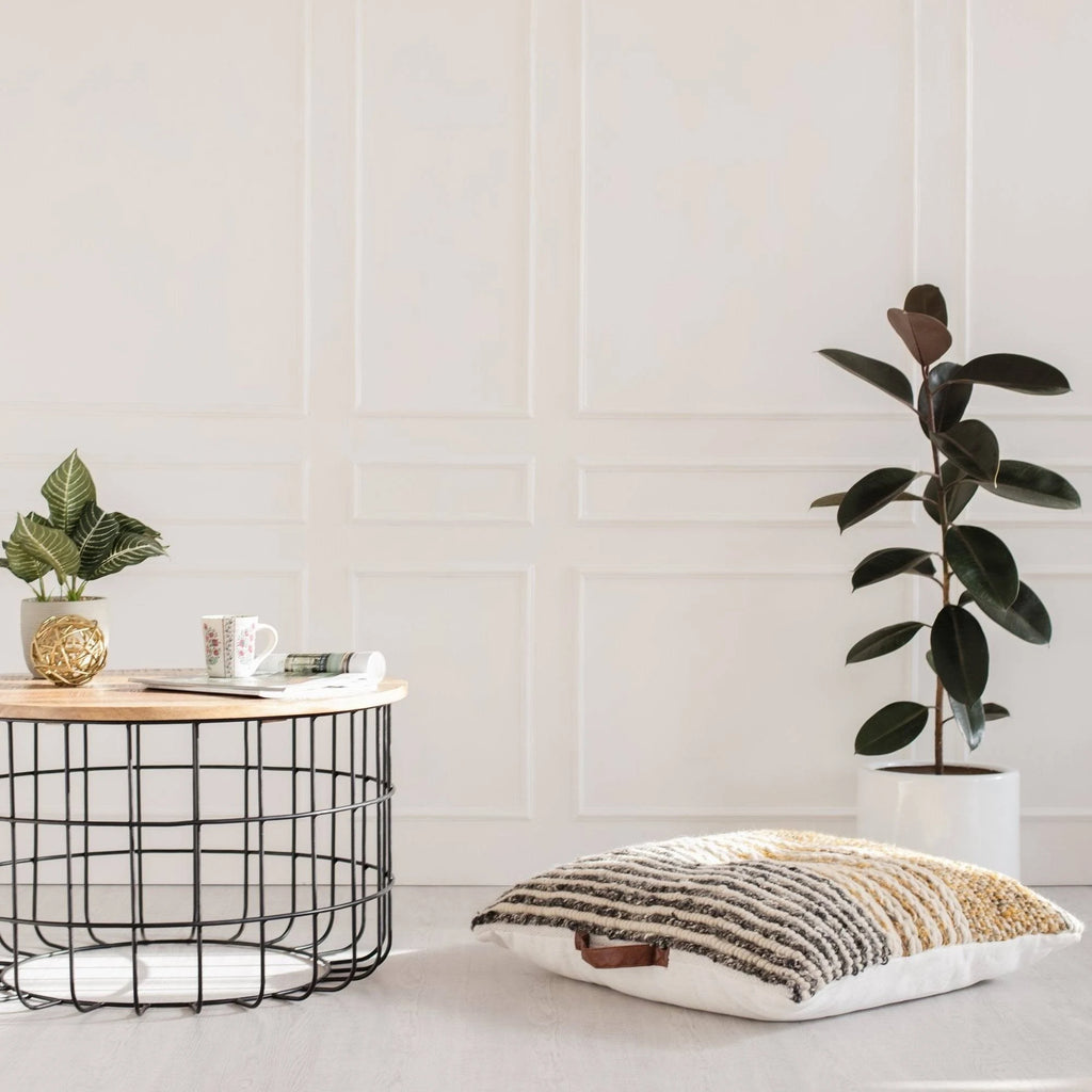 Coffee Table Wood Cage Black Natural k7