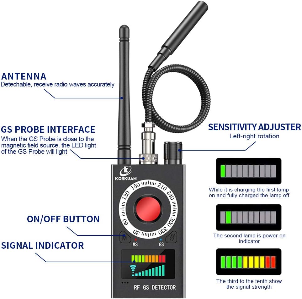RF Detector & Camera Finder for Hidden Devices 7k