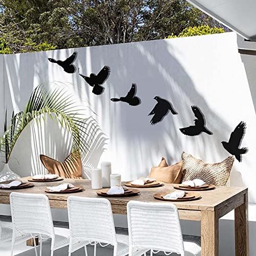 Black Birds Metal Wall Decor Set of 6 k7
