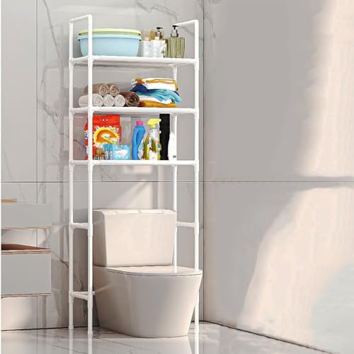 Tools and Clearance Deals, Bathroom Shelves 3 Layer, Space Saving Toilet Shelf, Storage Rack Above Toilet, Stainless Steel 3-Layer Bathroom Storage Rack, Bathroom Storage for Toiletries