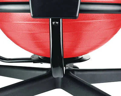 Ball Chair Metal Mobile with Arms Red k7