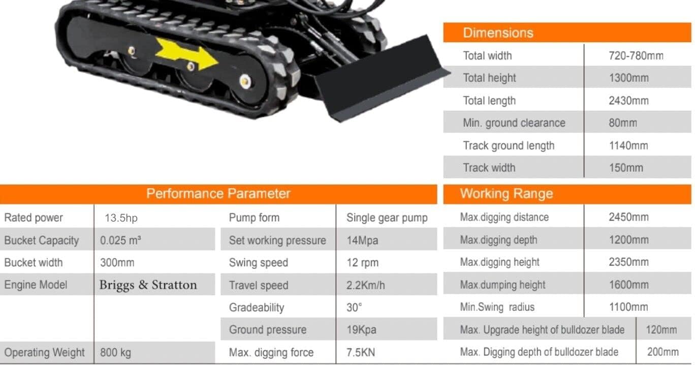 Mini Excavator for Garden Digging Drilling A7