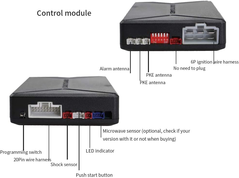 Car Alarm Remote Starter Keyless Entry Push Start DC12V k7