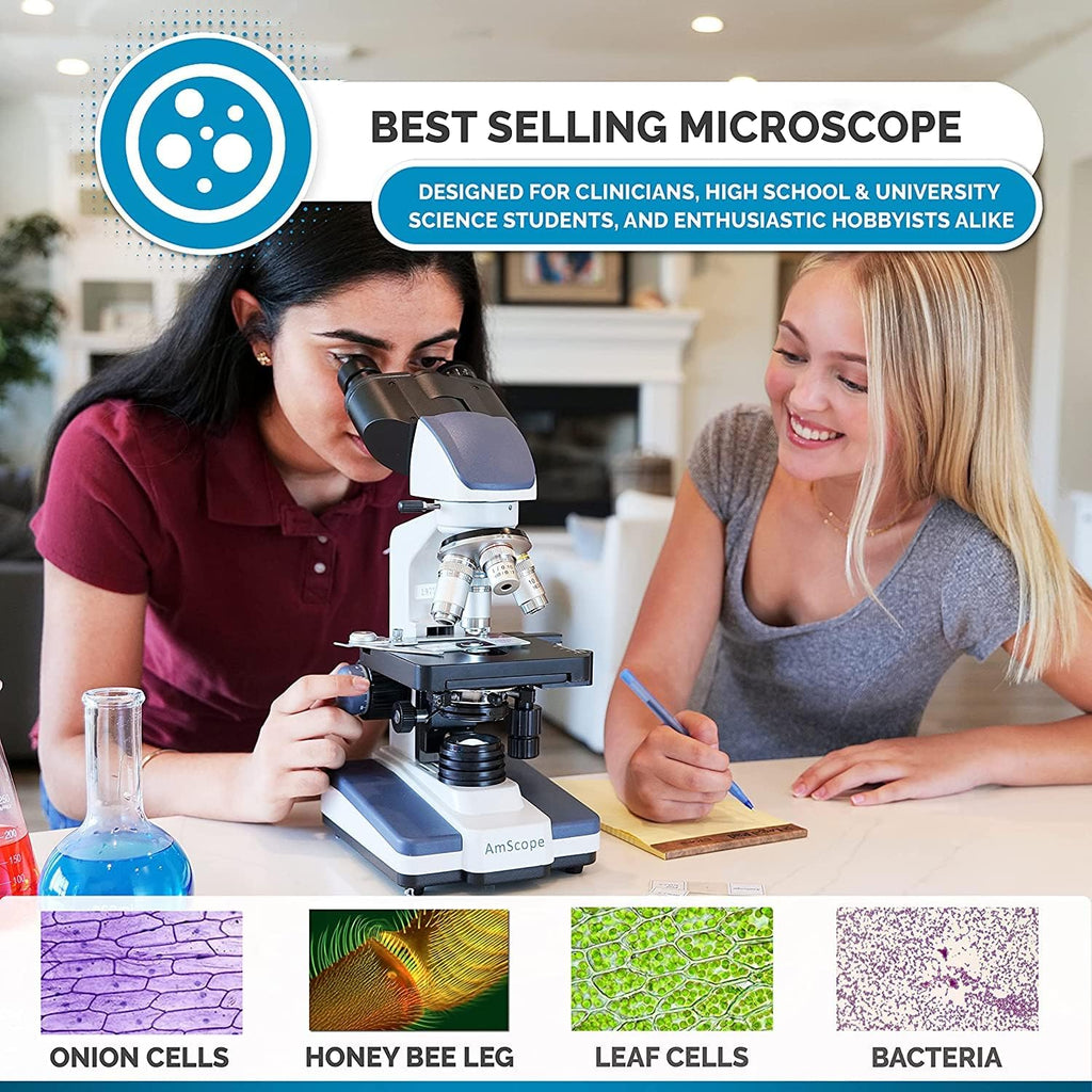 Binocular Compound Microscope 40X-2500X LED k7