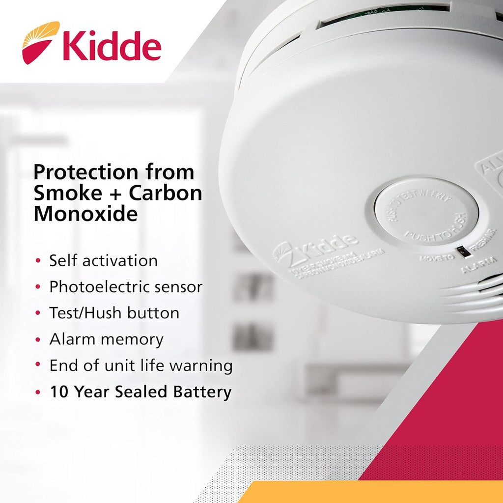 Smoke & Carbon Monoxide Detector Combo with Hush Button A7k