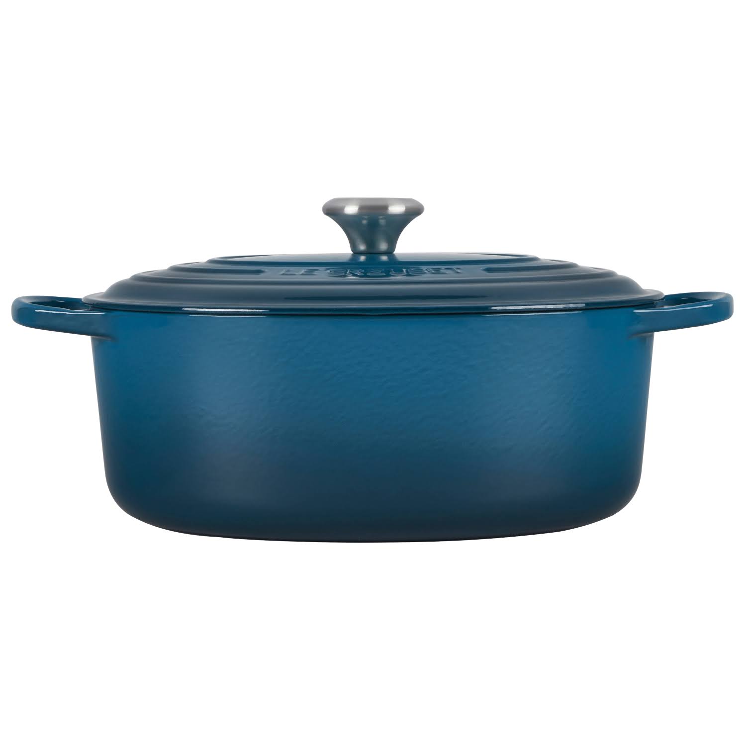 Cast Iron Oval Dutch Oven 5-Quart Deep Teal k7