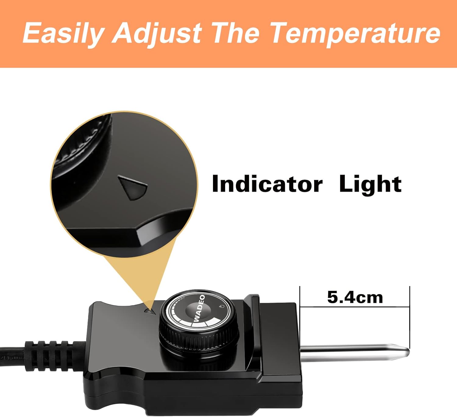Adjustable Thermostat Probe Control Cord for Smokers 15A 110V k7