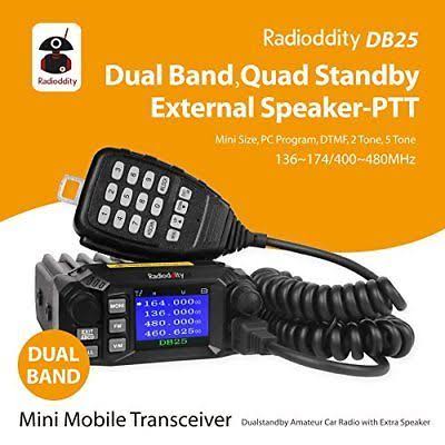 Dual Band Quad-Standby Mini Mobile Radio 25W Vehicle Transceiver 7k