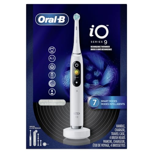 Electric Toothbrush with 3 Replacement Heads, Black Onyx k7