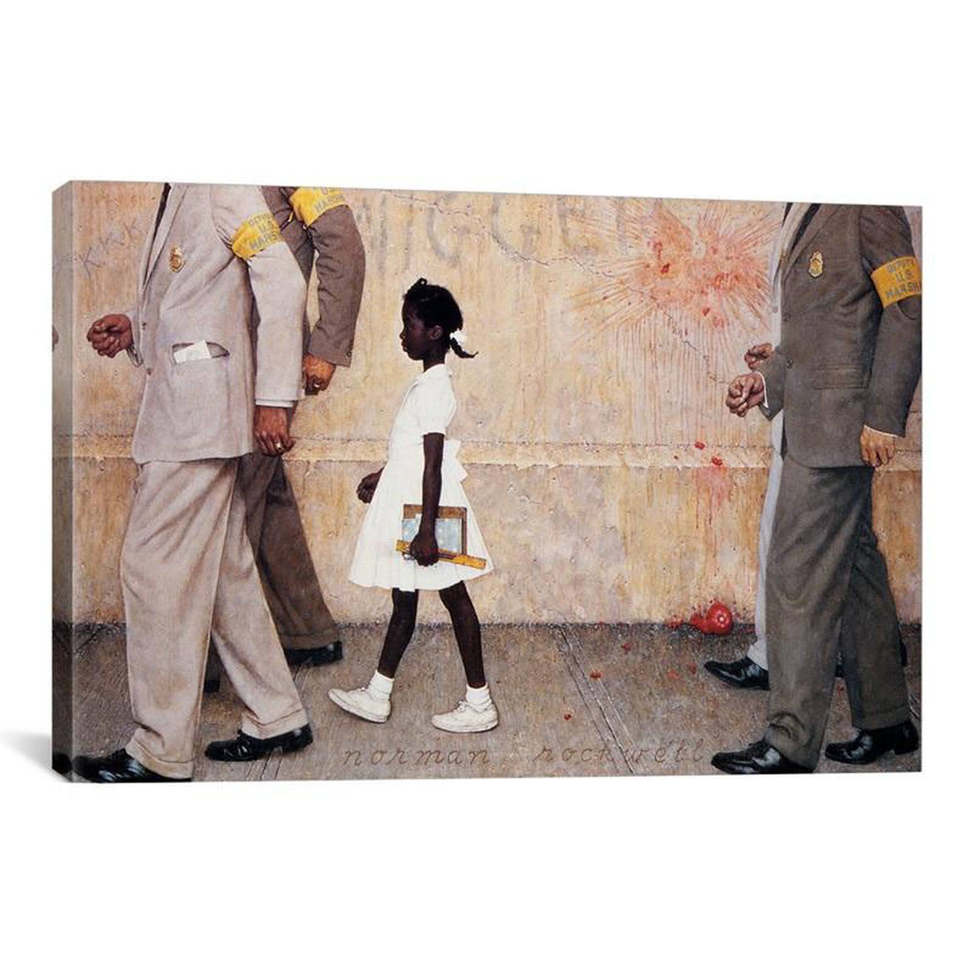The Problem We All Live with Ruby Bridges by Norman Rockwell Canvas